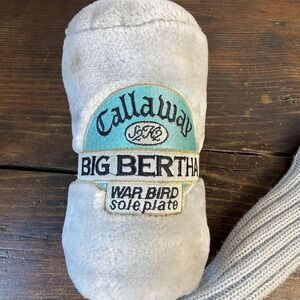 Vintage Callaway Big Bertha War Bird 3 Wood Headcover Gray Knit Golf Cover